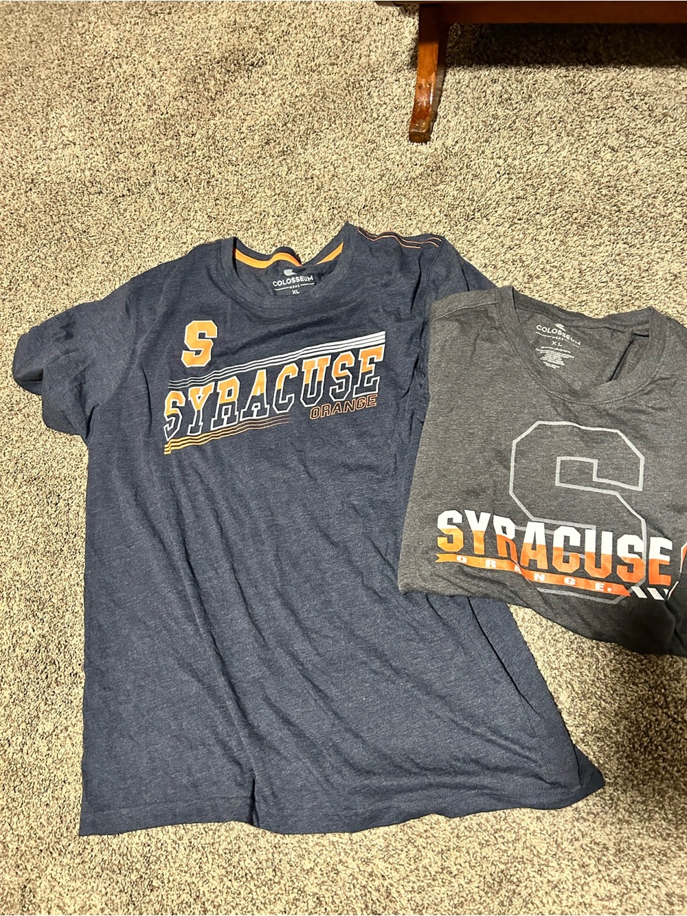 Colosseum Navy and Gray Syracuse Graphic Men’s T-Shirts